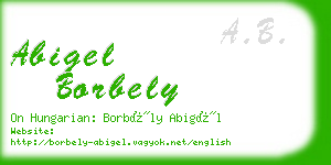 abigel borbely business card